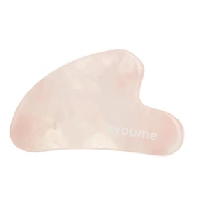 AyoumeСкребок гуаша для лица из натурального розового кварца Massager Guasha Rose Quartz (Лучшая цена)