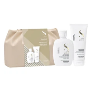 Alfaparf MilanoНабор для волос Semi Di Lino Diamond Illuminating Duo (кондиционер 200мл + шампунь 250мл + косметичка) (Лучшая цена)