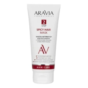 AraviaМаска-активатор для роста волос с кайенским перцем и маслом усьмы Laboratories Spicy Hair Mask 200мл (Лучшая цена)