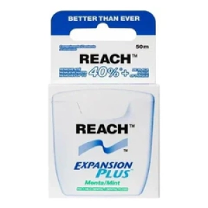 ReachЗубная нить пропитанная воском Mint Waxed 50м (Лучшая цена)