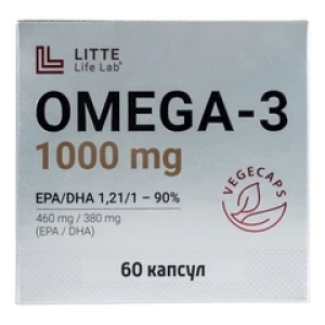 Litte Life LabБиодобавка Омега 3 60 капсул (в блистере) (Лучшая цена)