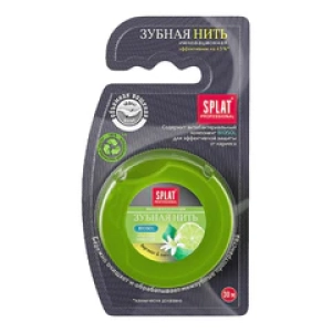SPLATАнтибактериальная объемная зубная нить с бергамотом и лаймом Professional Dental Floss 30м (Лучшая цена)