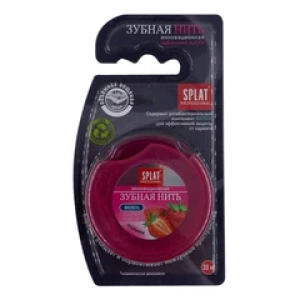SPLATАнтибактериальная объемная зубная нить Клубника Dental Floss 30м (Лучшая цена)