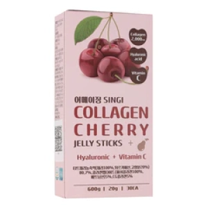 SingiКоллагеновое желе с гиалуроновой кислотой и экстрактом вишни Collagen Cherry Jelly Stics 20г (Лучшая цена)
