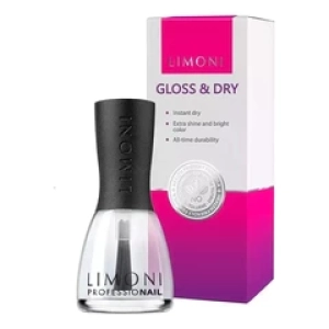 LimoniГлянцевое покрытие и сушка для ногтей Gloss & Dry 15мл (Лучшая цена)
